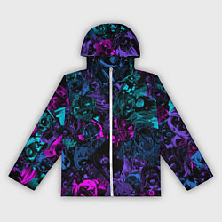 Ветровка с капюшоном женская Neon Ahegao, цвет: 3D-белый