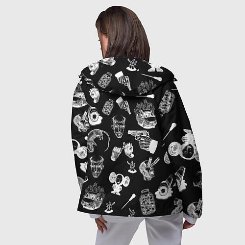Женская ветровка КРОВОСТОК ТАТУИРОВКИ / 3D-Черный – фото 4