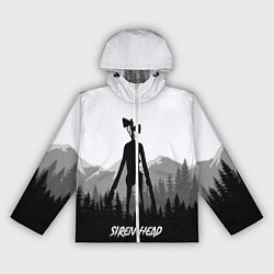 Ветровка с капюшоном женская SIREN HEAD DARK FOREST, цвет: 3D-белый