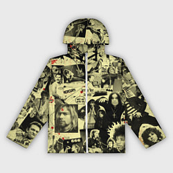 Ветровка с капюшоном женская РОК КУМИРЫ, цвет: 3D-белый