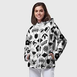 Ветровка с капюшоном женская БЛИЧ КАПИТАНЫ ГОТЕЙ 13 ЭМБЛЕМЫ, цвет: 3D-белый — фото 2