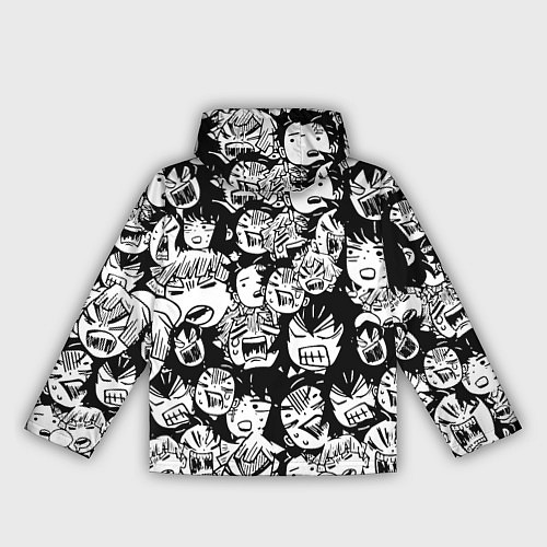 Женская ветровка DEMON SLAYER ЛИЦА УЗОР / 3D-Белый – фото 2
