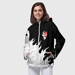Ветровка с капюшоном женская BLEACH FIRE БЛИЧ ОГОНЬ, цвет: 3D-белый — фото 2