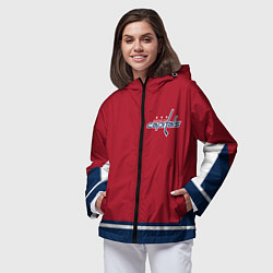 Ветровка с капюшоном женская Washington Capitals, цвет: 3D-черный — фото 2