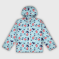 Ветровка с капюшоном женская Hockey Pattern, цвет: 3D-белый