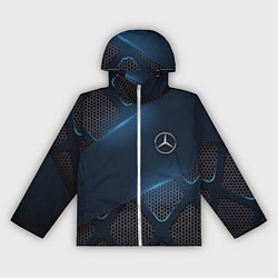 Ветровка с капюшоном женская MERCEDES BENZ 3D Geometry 3Д, цвет: 3D-белый