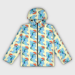 Ветровка с капюшоном женская Rainbow Dash, цвет: 3D-черный