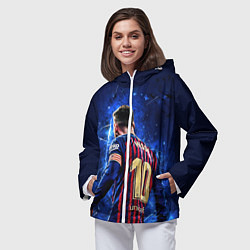 Ветровка с капюшоном женская Leo Messi Лео Месси 10, цвет: 3D-белый — фото 2