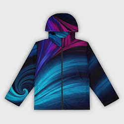 Ветровка с капюшоном женская НЕОНОВЫЙ ПОЛОСЫ, цвет: 3D-черный