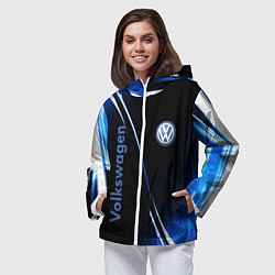 Ветровка с капюшоном женская VOLKSWAGEN, цвет: 3D-белый — фото 2