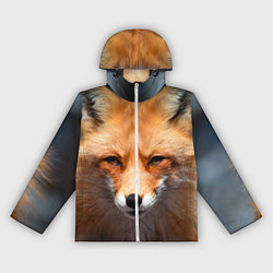Ветровка с капюшоном женская Хитрая лисица, цвет: 3D-белый