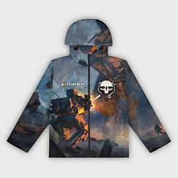 Ветровка с капюшоном женская Battletech warrior, цвет: 3D-черный