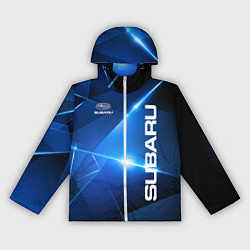 Ветровка с капюшоном женская Subaru, цвет: 3D-белый