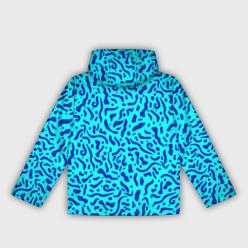 Женская ветровка Неоновые синие узоры / 3D-Белый – фото 2