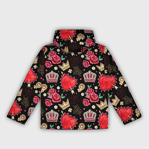 Женская ветровка Корона и розы / 3D-Белый – фото 2