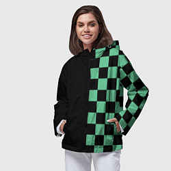 Ветровка с капюшоном женская КОСТЮМ TANJIRO KAMADO ТАНДЖИРО, цвет: 3D-черный — фото 2