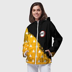 Ветровка с капюшоном женская КОСТЮМ ЗЕНИЦУ ZENITSU KNY, цвет: 3D-белый — фото 2