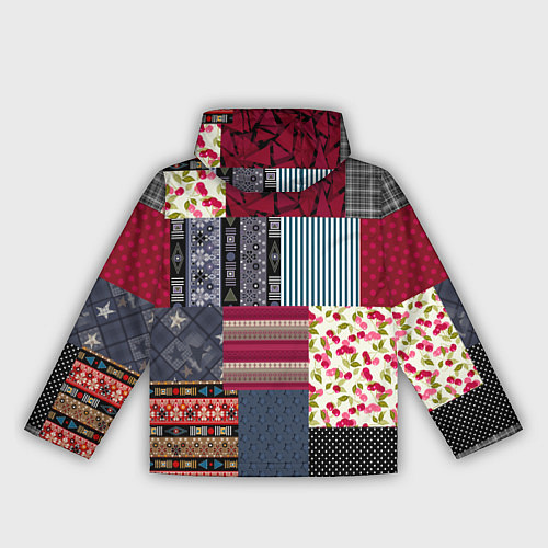 Женская ветровка Деревенский стиль Пэчворк / 3D-Белый – фото 2