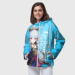 Ветровка с капюшоном женская Genshin Impact, Аяка, цвет: 3D-белый — фото 2