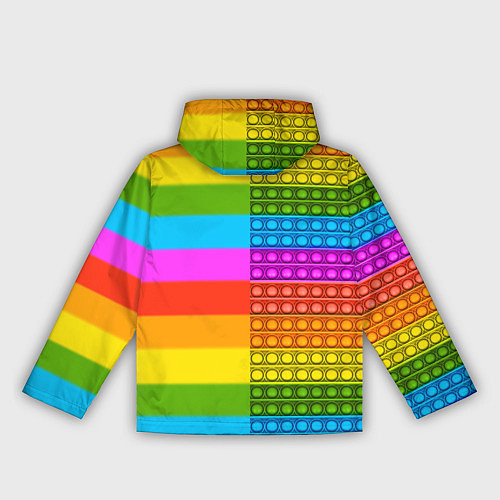 Женская ветровка POP it вертикальная надпись / 3D-Черный – фото 2