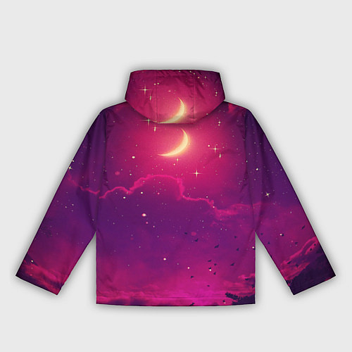 Женская ветровка СКАЗОЧНАЯ НОЧЬ 2 КРАСНЫЙ / 3D-Белый – фото 2