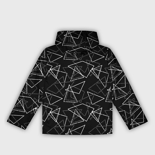 Женская ветровка Черно-белый геометрический / 3D-Черный – фото 2