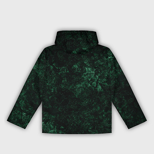 Женская ветровка Темно-зеленый мраморный узор / 3D-Белый – фото 2