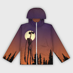 Ветровка с капюшоном женская Gradient Forest Siren Head, цвет: 3D-белый