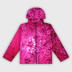 Ветровка с капюшоном женская Розовые Пузырьки, цвет: 3D-черный