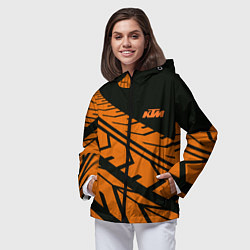 Ветровка с капюшоном женская ORANGE KTM КТМ Z, цвет: 3D-черный — фото 2