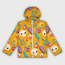 Ветровка с капюшоном женская Весенний Хэллоуин, цвет: 3D-белый