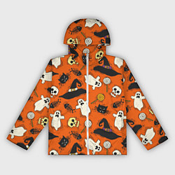 Ветровка с капюшоном женская Хэллоуинские шалости, цвет: 3D-белый