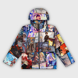 Ветровка с капюшоном женская Геншин импакт, персонажи, цвет: 3D-черный