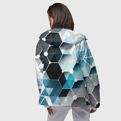 Женская ветровка Абстракция FLO / 3D-Черный – фото 4