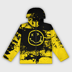 Ветровка с капюшоном женская Нирвана Гранж Nirvana Smile, цвет: 3D-черный
