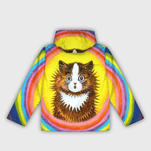 Женская ветровка Радужный кот Луиса Уэйна / 3D-Белый – фото 2