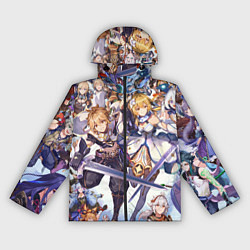Ветровка с капюшоном женская GENSHIN IMPACT ПЕРСОНАЖИ, цвет: 3D-черный