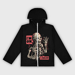 Ветровка с капюшоном женская Я В Порядке Im Ok, цвет: 3D-белый