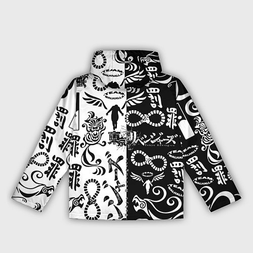 Женская ветровка ТОКИЙСКИЕ МСТИТЕЛИ ЛОГОБОМБИНГ ЧБ / 3D-Белый – фото 2