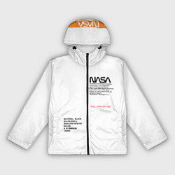 Ветровка с капюшоном женская NASA БЕЛАЯ ФОРМА, цвет: 3D-черный