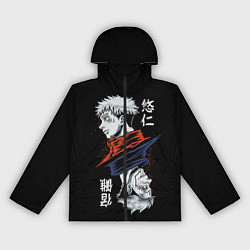 Ветровка с капюшоном женская ИТАДОРИ СУКУНА ITADORI SUKUNA МАГИЧЕСКАЯ БИТВА, цвет: 3D-черный