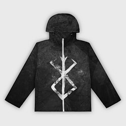 Ветровка с капюшоном женская BERSERK LOGO GRUNGE, цвет: 3D-белый
