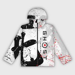 Ветровка с капюшоном женская GHOST OF TSUSHIMA ПРИЗРАК ЦУСИМЫ БЕЛЫЙ, цвет: 3D-черный