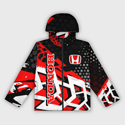 Ветровка с капюшоном женская Honda Хонда, цвет: 3D-черный