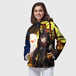 Ветровка с капюшоном женская Ху Тао Genshin Impact, цвет: 3D-черный — фото 2
