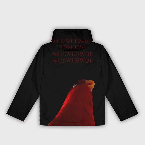 Женская ветровка Красный попугай Red parrot / 3D-Белый – фото 2