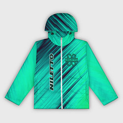 Ветровка с капюшоном женская Нилетто Niletto лого, цвет: 3D-белый