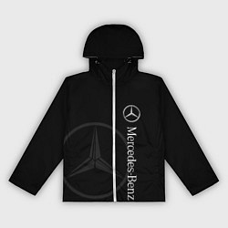 Ветровка с капюшоном женская Логотип Мерседес, цвет: 3D-белый