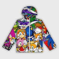 Ветровка с капюшоном женская КИБЕР СОНИК CYBER SONIC ROBOT, цвет: 3D-белый