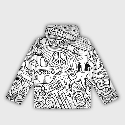 Женская ветровка All you need is The Beatles Раскраска / 3D-Черный – фото 2